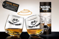 Wackelglas "Happy Hour", 2er Set